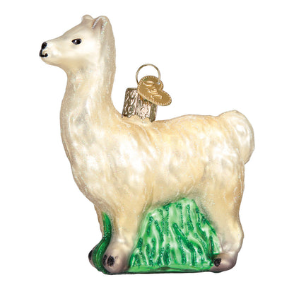 Llama Glass Ornament
