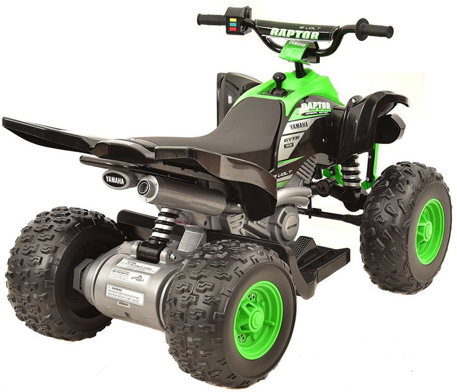 12 Volt Battery-Powered Raptor Ride-On with Custom Graphic Design