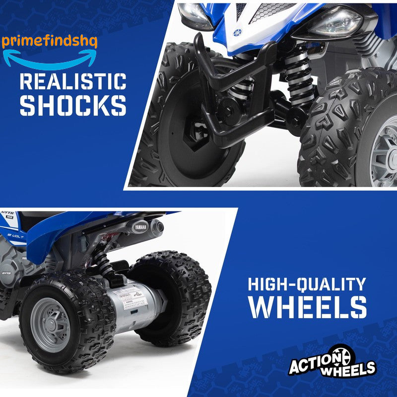 12 Volt Battery Powered Blue Ride-On ATV with Music Features