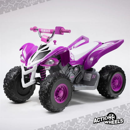 Yamaha Raptor 12V Purple Battery-Powered Ride-On ATV with Music for Kids Ages 3-5