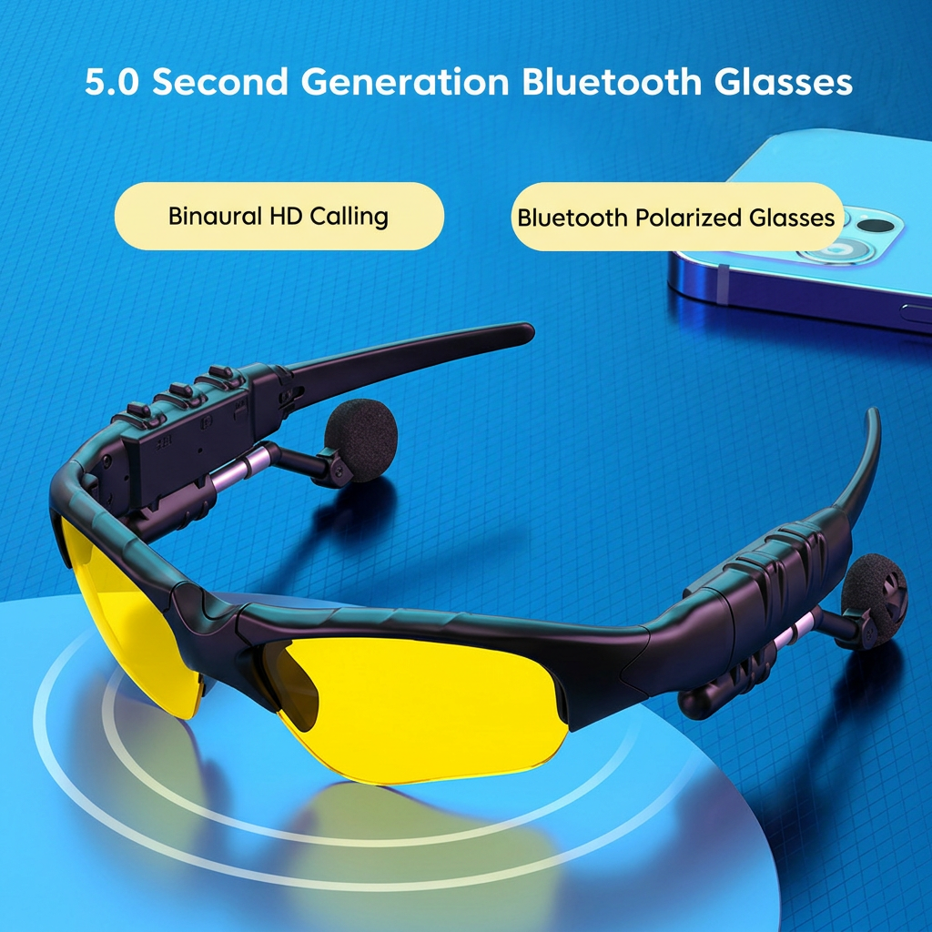 Chic Crystal Bluetooth Audio Sunglasses – Polarized UV400 Women's Fashion Eyewear