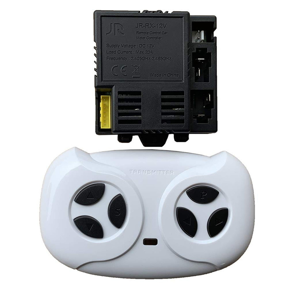 Yellow Four-Sided Socket JR RX 12V Kids Electric Ride-On Car with 2.4G Bluetooth Remote Control