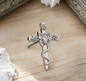 Light Luxury Copper Zircon Cross Earrings