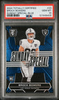 Graded 2024 Panini Totally Certified Brock Bowers #23 Sunday Special Blue /199 Rookie RC Football Card PSA 10 Gem Mint