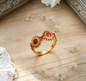 18K Gold Stainless Steel Sunflower Ring