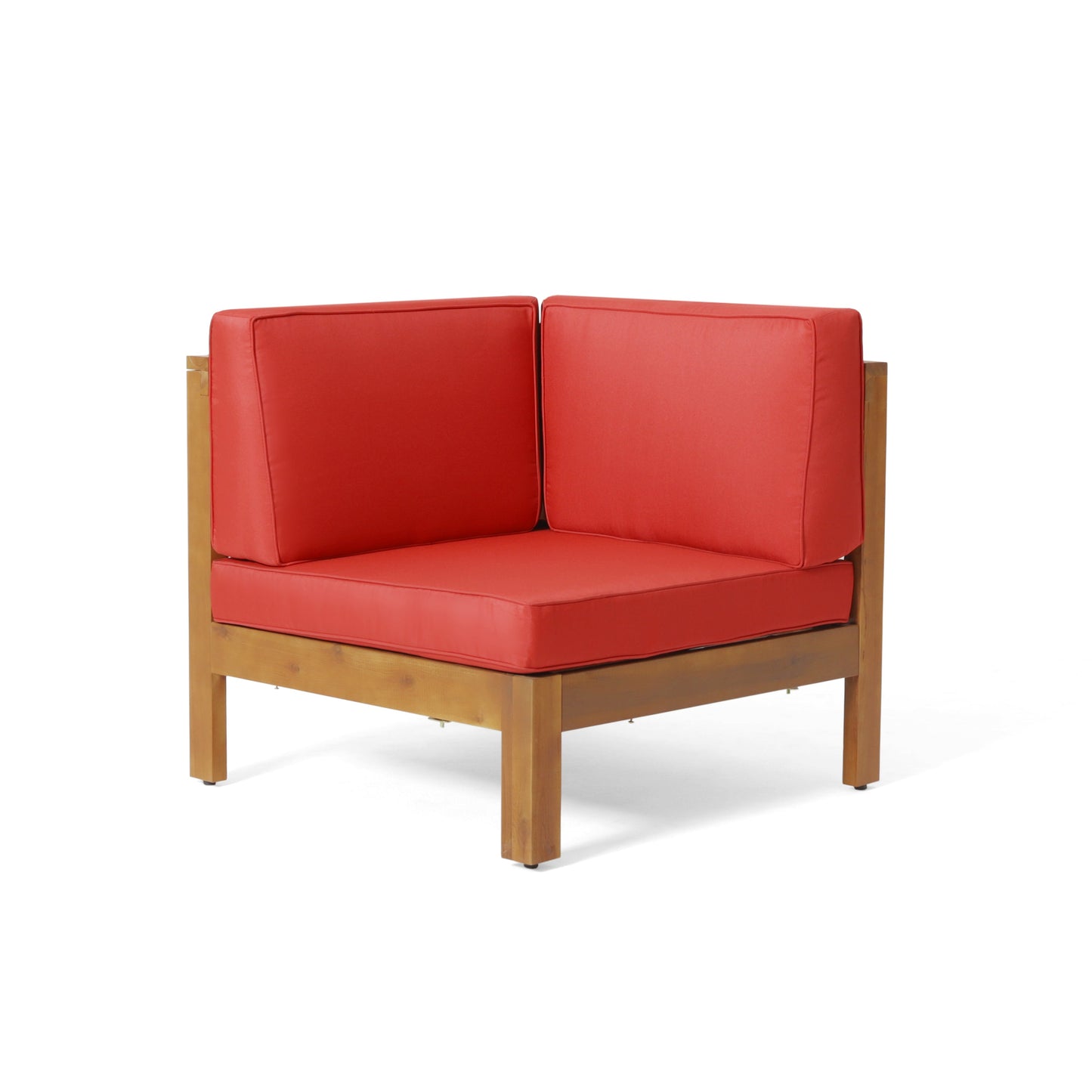 Oana Outdoor Wooden Sectional Set with Cushions