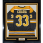 Framed Autographed/Signed Zdeno Chara 35x39 Boston Black Hockey Jersey JSA COA