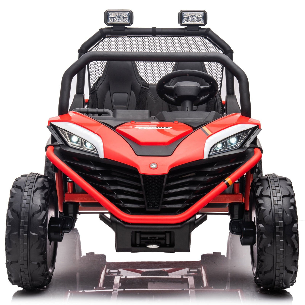 24V Electric 2-Seater Kids Ride-On UTV Truck with 4WD and Remote Control, 4x80W Motors