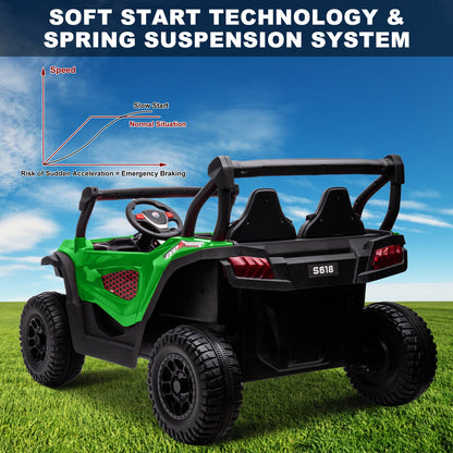 24V Electric Kids 2-Seater Ride-On UTV Truck with 4x80W Motors and Remote Control