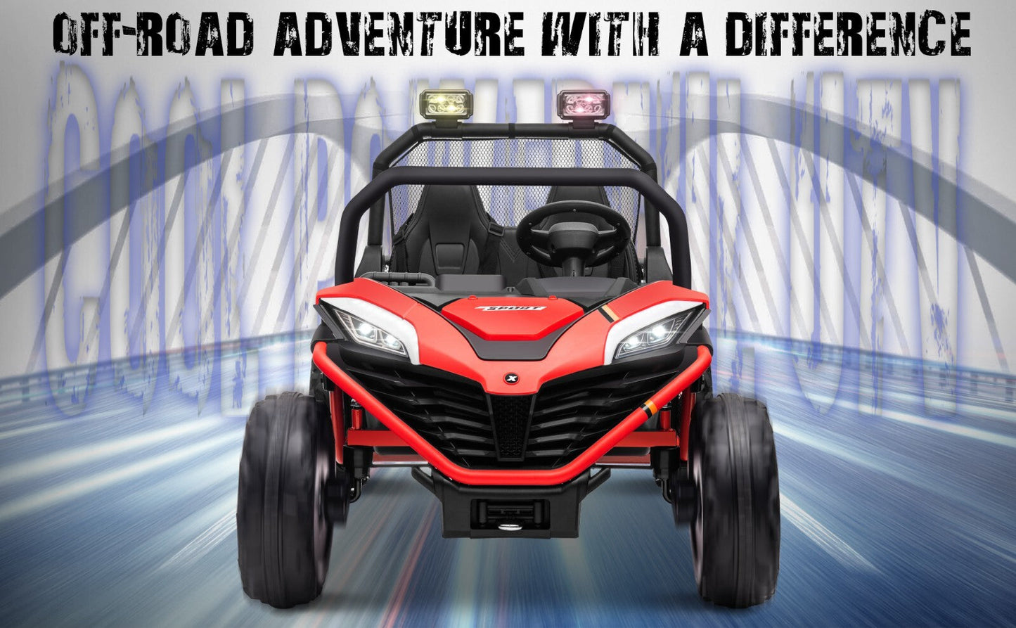 24V Electric Kids Ride-On UTV Truck with 2 Seats, 4WD and Remote Control, 4x80W Motor