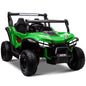 24V Kids Electric 4WD Ride-On UTV Truck, 2-Seater, Green, 80W Motor