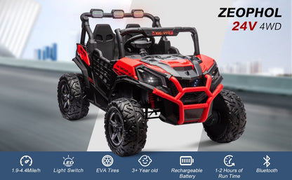 Kids Electric Ride-On UTV Truck 24V with 4WD/2WD and Remote Control Power Wheels