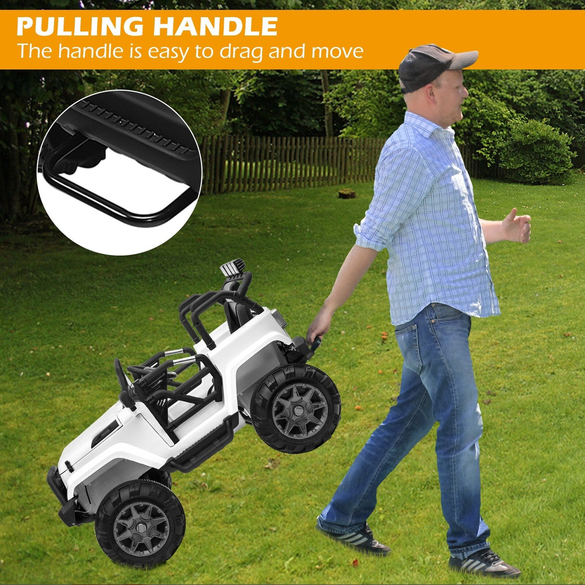 Kids 12V Electric Ride-On Truck with Remote Control and Built-in Music