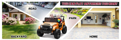 Kids Electric Ride-On Truck 24V 9AH Battery 4WD/2WD Power Car 2-Seater