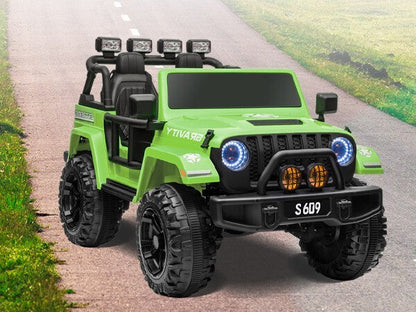 12V Electric Kids Ride-On Jeep Truck with Remote Control Battery-Powered Car Green