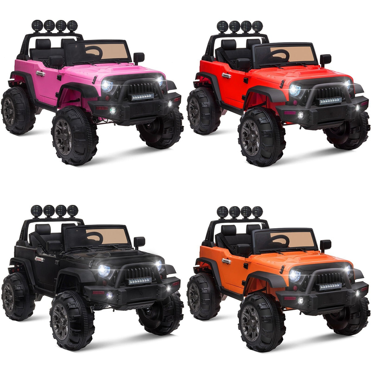 12V Electric Ride-On Kids Pickup Truck with 3-Speed Remote Control