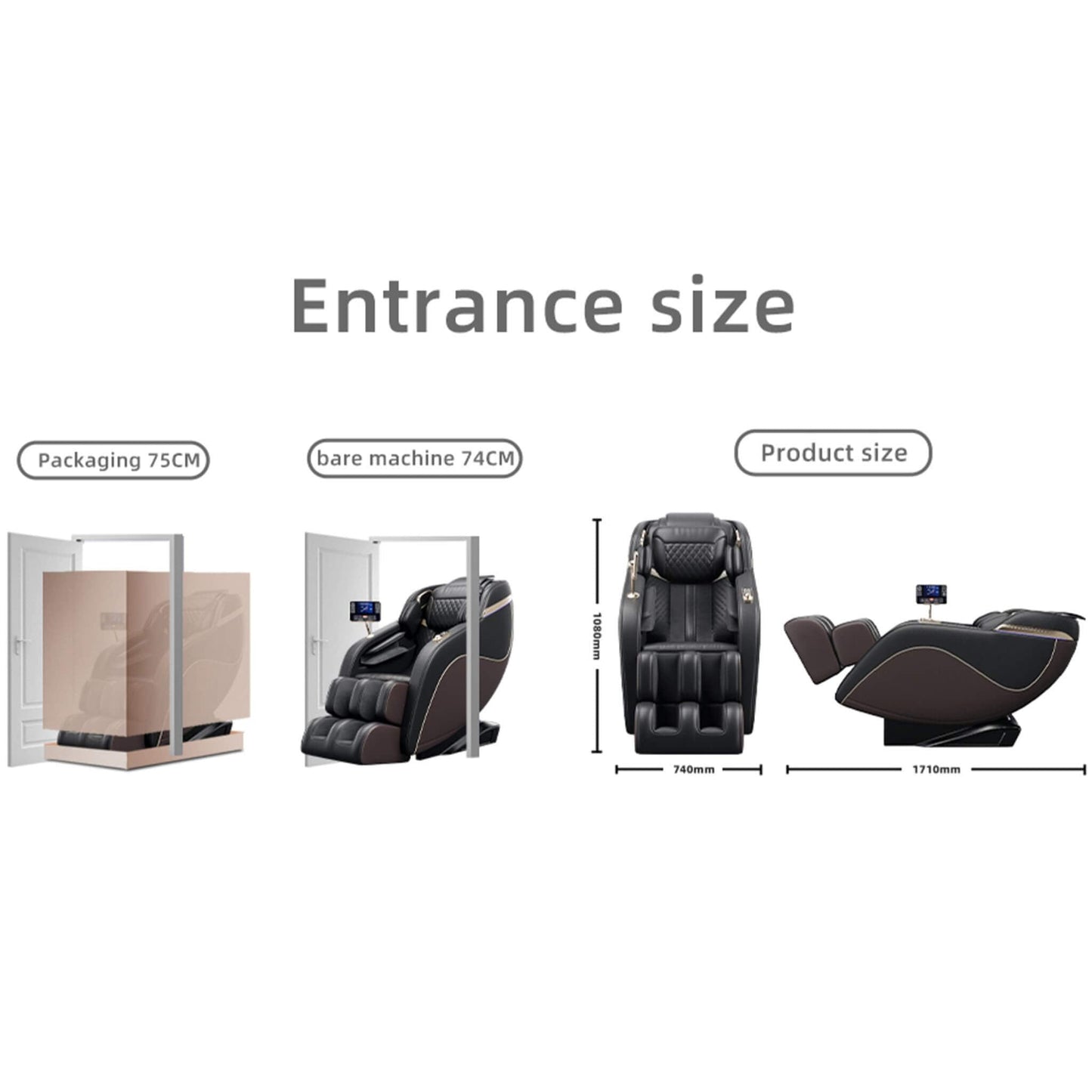 Airvana Infinity Zero-Gravity Heated Massage Chair With SL Track And Built-In Speakers (SAK46029)