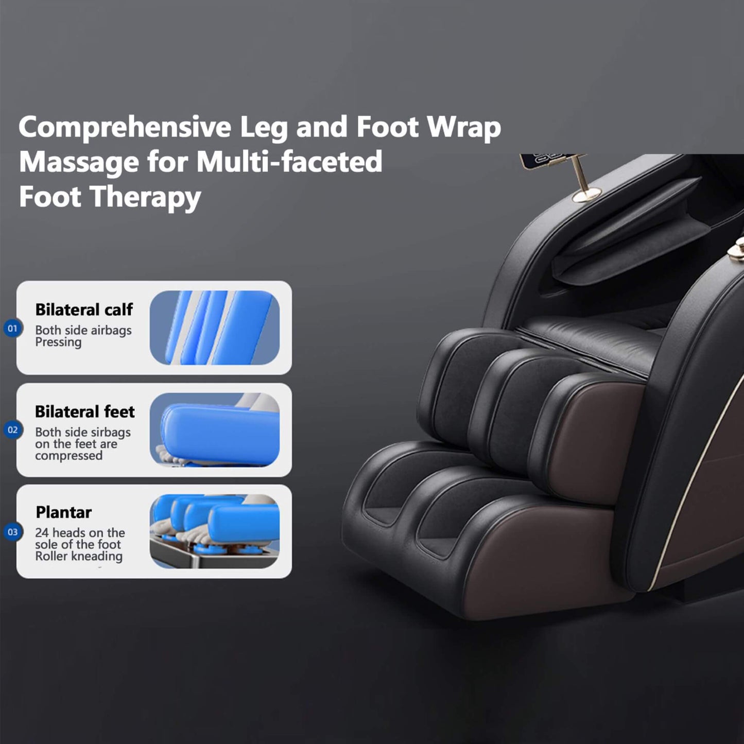 Airvana Infinity Zero-Gravity Heated Massage Chair With SL Track And Built-In Speakers (SAK46029)
