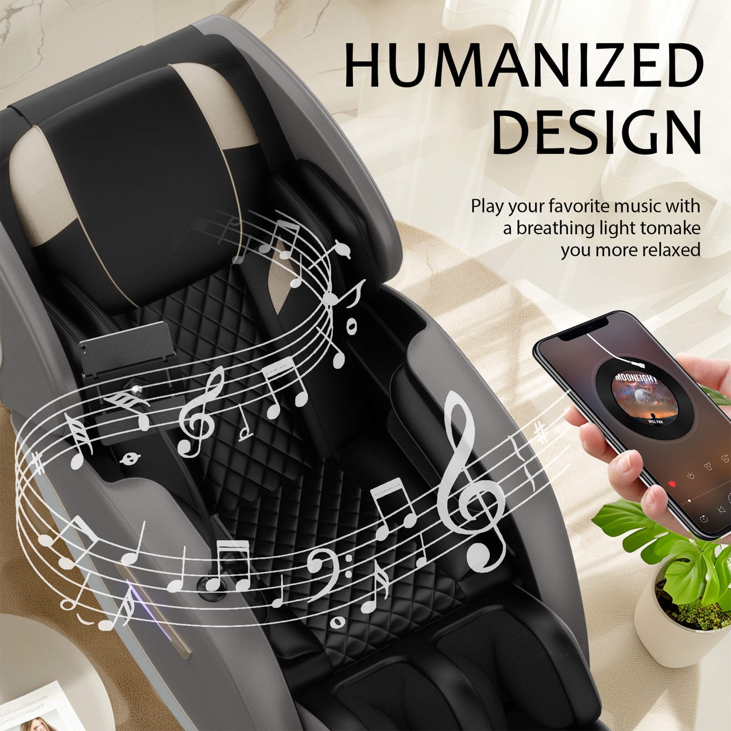 Airvana Opulence Zero-Gravity Massage Recliner Chair With Bluetooth Audio (SAK31972)